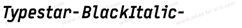 Typestar-BlackItalic字体转换