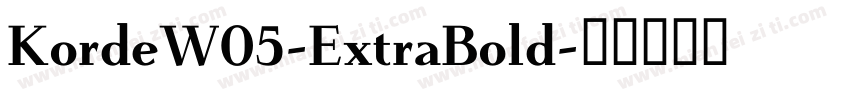 KordeW05-ExtraBold字体转换