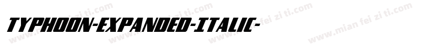 Typhoon-Expanded-Italic字体转换
