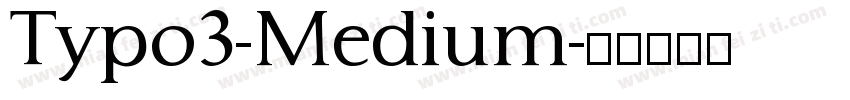Typo3-Medium字体转换