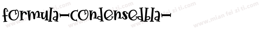 formula-condensedbla字体转换