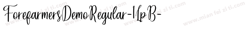 ForefarmersDemoRegular-1LpB字体转换