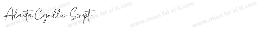 AlantaCyrillic-Script字体转换