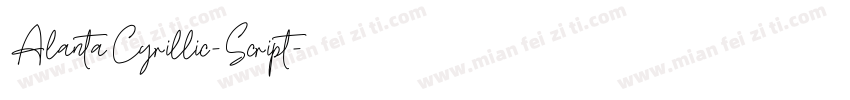 AlantaCyrillic-Script字体转换