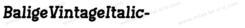 BaligeVintageItalic字体转换