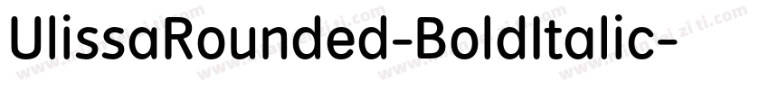 UlissaRounded-BoldItalic字体转换