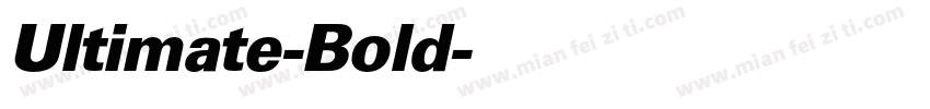 Ultimate-Bold字体转换