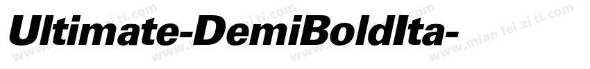 Ultimate-DemiBoldIta字体转换