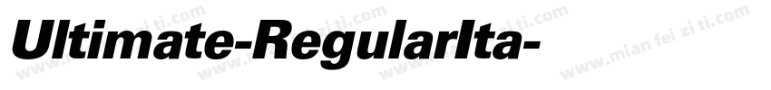 Ultimate-RegularIta字体转换
