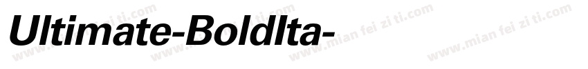 Ultimate-BoldIta字体转换
