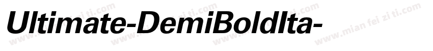 Ultimate-DemiBoldIta字体转换