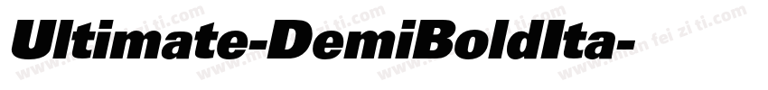 Ultimate-DemiBoldIta字体转换