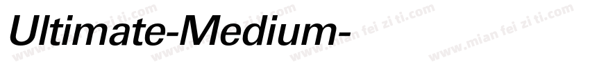Ultimate-Medium字体转换