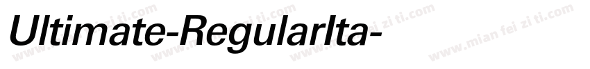Ultimate-RegularIta字体转换
