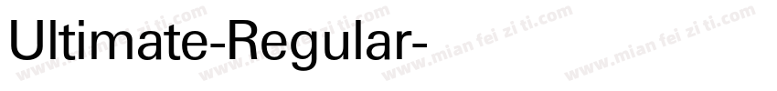 Ultimate-Regular字体转换