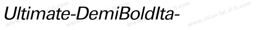 Ultimate-DemiBoldIta字体转换