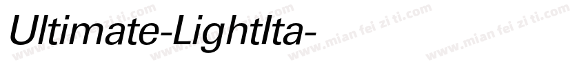 Ultimate-LightIta字体转换