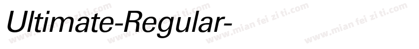 Ultimate-Regular字体转换