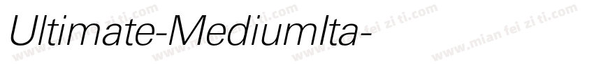 Ultimate-MediumIta字体转换