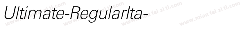 Ultimate-RegularIta字体转换