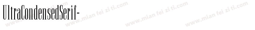 UltraCondensedSerif字体转换