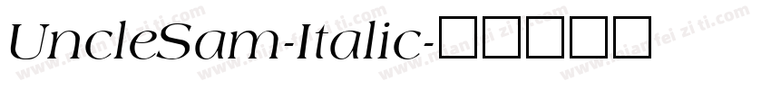 UncleSam-Italic字体转换