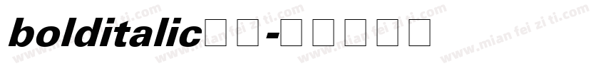 bolditalic字体字体转换