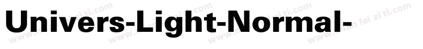 Univers-Light-Normal字体转换