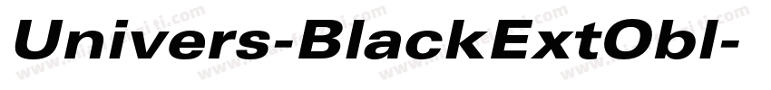 Univers-BlackExtObl字体转换