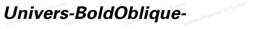 Univers-BoldOblique字体转换