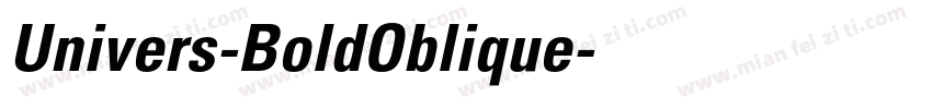 Univers-BoldOblique字体转换