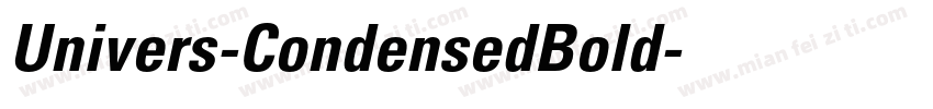 Univers-CondensedBold字体转换