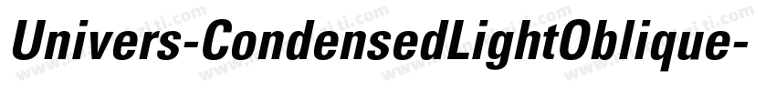 Univers-CondensedLightOblique字体转换