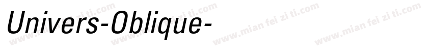Univers-Oblique字体转换