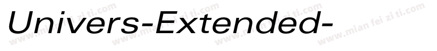 Univers-Extended字体转换