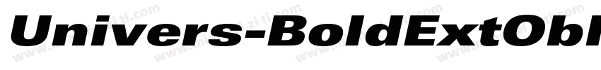 Univers-BoldExtObl字体转换