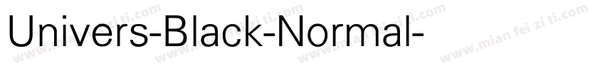 Univers-Black-Normal字体转换