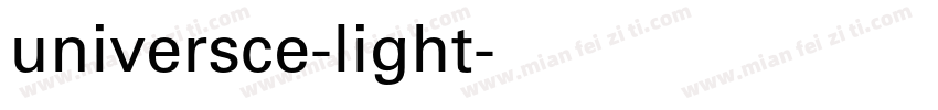 universce-light字体转换