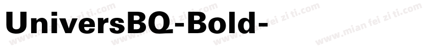 UniversBQ-Bold字体转换