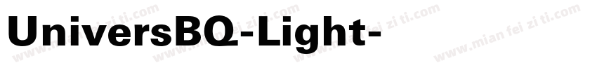 UniversBQ-Light字体转换