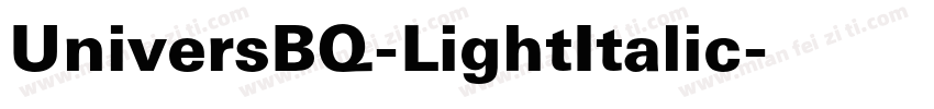 UniversBQ-LightItalic字体转换