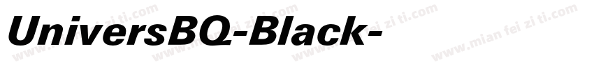 UniversBQ-Black字体转换