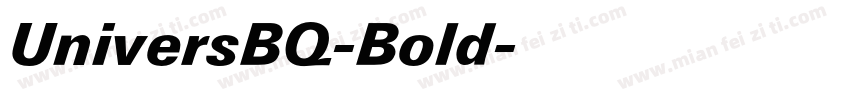 UniversBQ-Bold字体转换