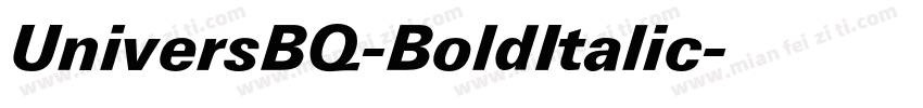 UniversBQ-BoldItalic字体转换