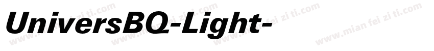 UniversBQ-Light字体转换