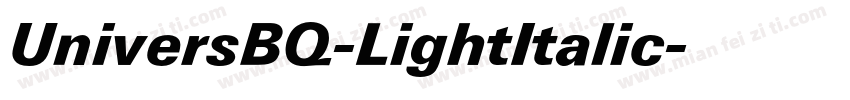 UniversBQ-LightItalic字体转换