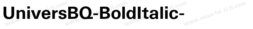 UniversBQ-BoldItalic字体转换