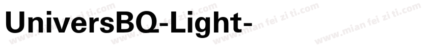 UniversBQ-Light字体转换