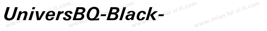 UniversBQ-Black字体转换