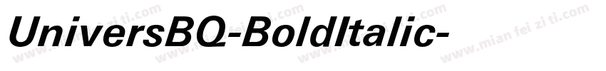 UniversBQ-BoldItalic字体转换